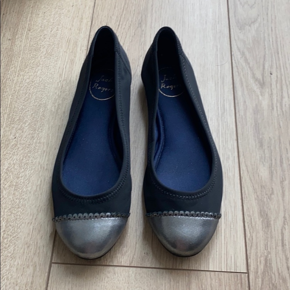 Jack Rogers Black Flats